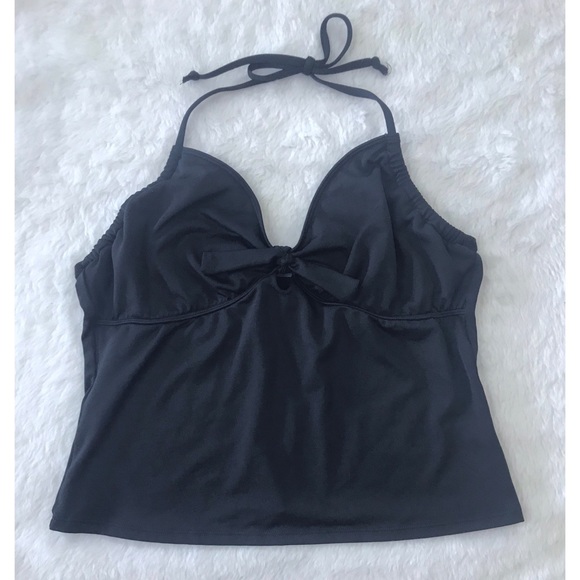 Catalina Other - CATALINA Black Tankini Top Sz XL 16-18